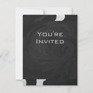 Monogram Cow Black and White Invitation