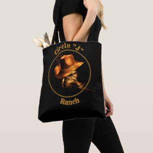 MONOGRAM COWBOY HAT & BOOTS TOTE BAG