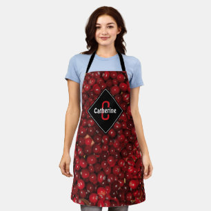 Monogram CRANBERRIES Apron
