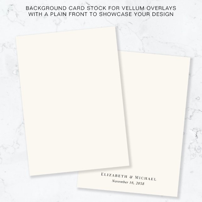 Monogram Cream Background For Vellum Overlay Invitation (Creator Uploaded)