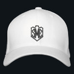 Monogram Crest Initials Custom Personalised Embroidered Hat<br><div class="desc">Monogram Crest Monogrammed Initials Custom Personalised Embroidered Baseball Cap features the simple modern embroidered monogram of your initials inside a crest border. Perfect as a gift for family and friends for birthday,  Christmas,  Father's Day,  Mother's Day,  weddings and more. Created by Evco Studio www.zazzle.com/store/evcostudio</div>