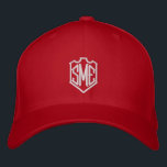 Monogram Crest Initials Custom Personalised Embroidered Hat<br><div class="desc">Monogram Crest Monogrammed Initials Custom Personalised Embroidered Baseball Cap features the simple modern embroidered monogram of your initials inside a crest border. Perfect as a gift for family and friends for birthday,  Christmas,  Father's Day,  Mother's Day,  weddings and more. Created by Evco Studio www.zazzle.com/store/evcostudio</div>