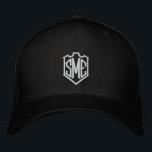 Monogram Crest Initials Custom Personalised Embroidered Hat<br><div class="desc">Monogram Crest Monogrammed Initials Custom Personalised Embroidered Baseball Cap features the simple modern embroidered monogram of your initials inside a crest border. Perfect as a gift for family and friends for birthday,  Christmas,  Father's Day,  Mother's Day,  weddings and more. Created by Evco Studio www.zazzle.com/store/evcostudio</div>