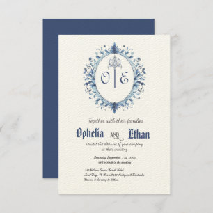 Monogram Crest Vintage Invitation