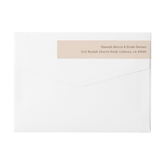 Monogram Cross Christian Wedding Wrap Around Label (Back)