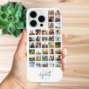 Monogram Custom 36 Photo Collage iPhone 16 Pro Max Case
