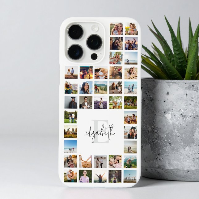 Monogram Custom 37 Photo Collage Case-Mate iPhone Case (Creator Uploaded)