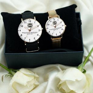  Monogram  Custom Couple Names – Elegant gift Watch