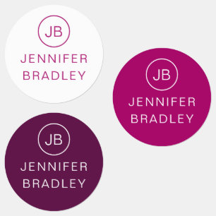 Monogram Custom Name Clothing Tags School Labels