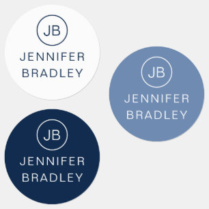 Monogram Custom Name Clothing Tags School Labels