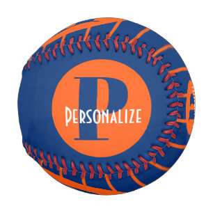 Monogram Custom Name Personalised Baseball