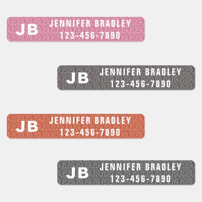 Monogram Custom Personalised Name Girly Glitter (Group)