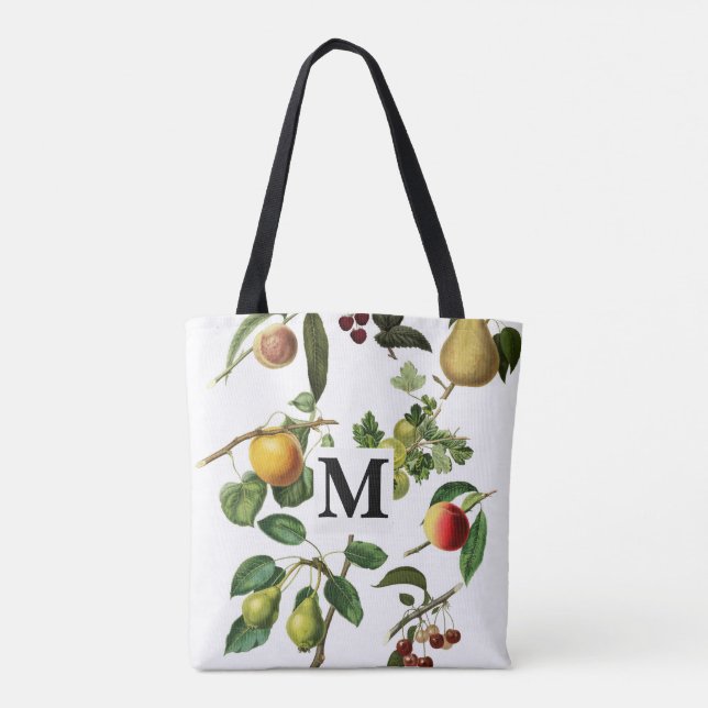 monogram custom personalised nature  tote (Back)