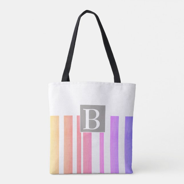 monogram custom personalised stylish tote (Back)