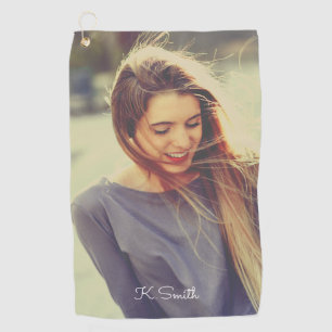 Monogram Custom Photo using La Boca Filter Golf Towel