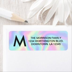 Monogram custom return address label