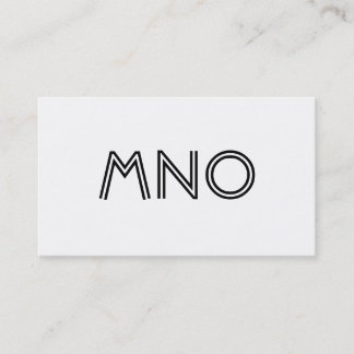 Monogram Custom Text Business Card