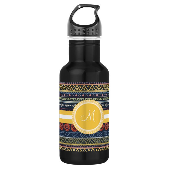 Monogram Custom Tribal Wallpaper 532 Ml Water Bottle (Front)