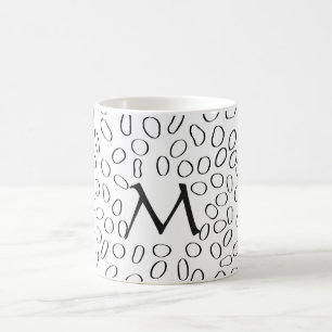 Monogram Customisable Cute Unique Abstract Pattern Coffee Mug