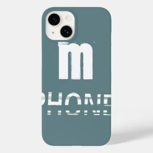 Monogram Customisable Teal Cool Modern Case-Mate iPhone 14 Case