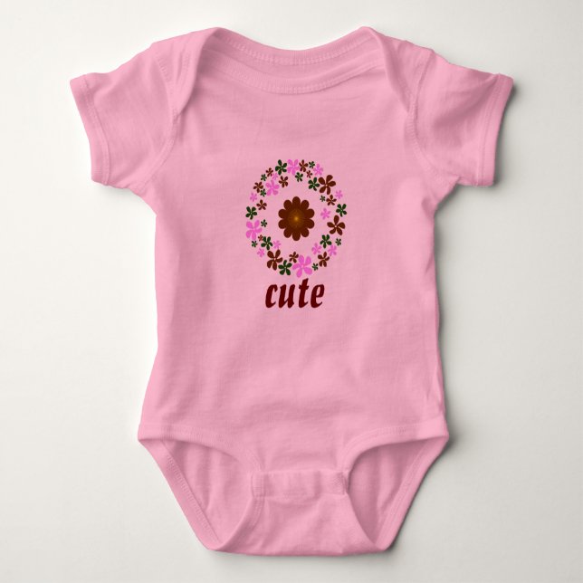 Monogram Customise Wedding Baby Bodysuit (Front)