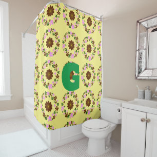 Monogram Customise Wedding Home Decor Shower Curtain