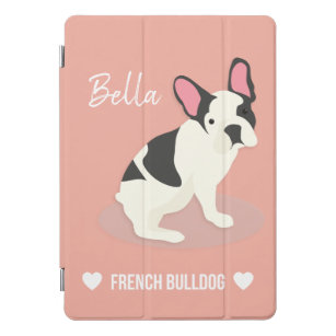 Monogram. Cute French Bulldog. iPad Pro Cover