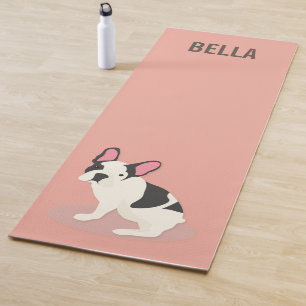 Monogram Cute French Bulldog Yoga Mat