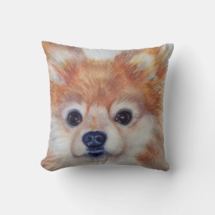 MONOGRAM CUTE GOLDEN POMERANIAN CUSHION