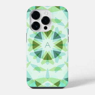 Monogram Cute Green Pretty Blue Magic Star Girl’s iPhone 14 Pro Case