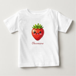 Monogram cute strawberry kawaii baby T-Shirt