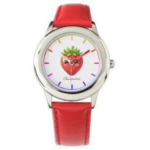 Monogram cute strawberry kawaii watch