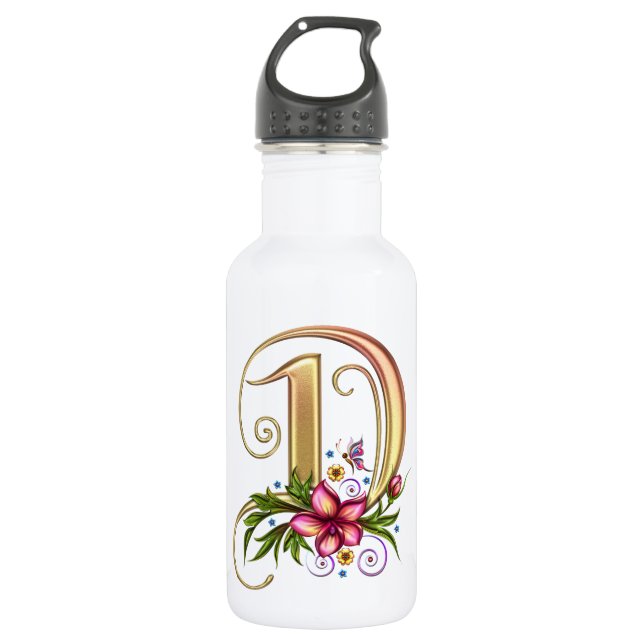 Monogram D 32 oz PBA FREE 532 Ml Water Bottle (Front)