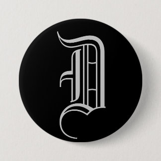 MONOGRAM "D" 7.5 CM ROUND BADGE