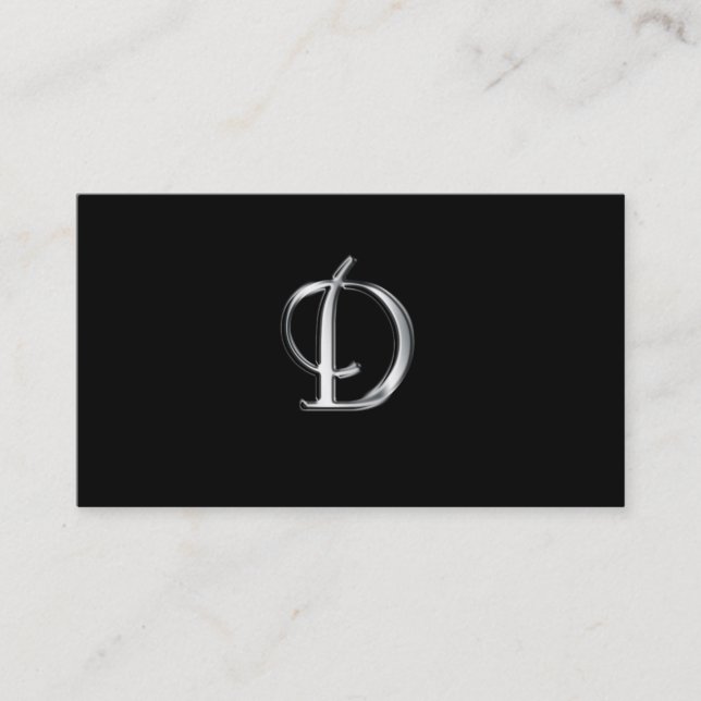 Monogram D business cards (Front)