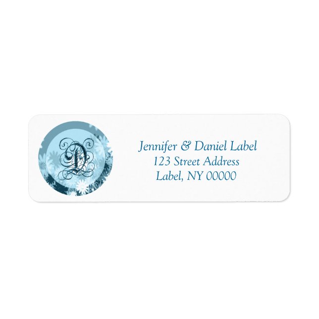 Monogram D Home Address Labels (Front)