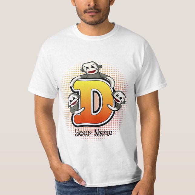 Monogram D Sock Monkey  T-Shirt (Front)