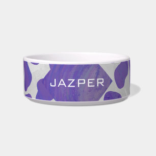 Monogram Dalmatian Purple and White Print Bowl