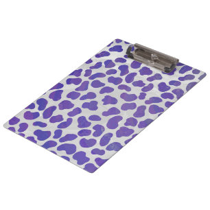 Monogram Dalmatian Purple and White Print Clipboard