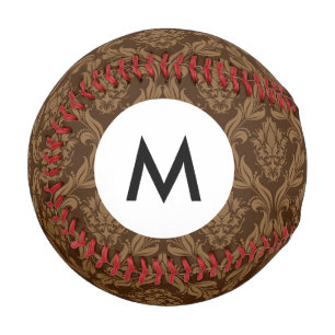Monogram Damask background 2 Baseball