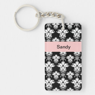 Monogram Damask Keychain