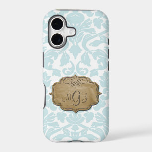 Monogram Damask Turquoise iPhone 5 Case