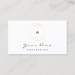Monogram Dandelion Diamond White Gold Blogger Appointment Card