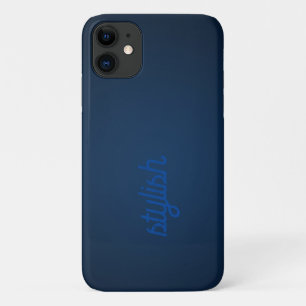 Monogram Dark Blue iPhone 11 Case