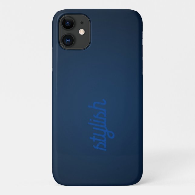 Monogram Dark Blue Case-Mate iPhone Case (Back)