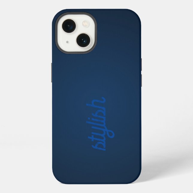 Monogram Dark Blue iPhone Case (Back)