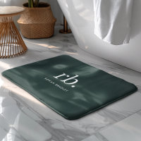 Monogram Dark Green Stylish Modern Minimalist