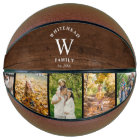 Monogram Dark Wood 5 Photo Collage