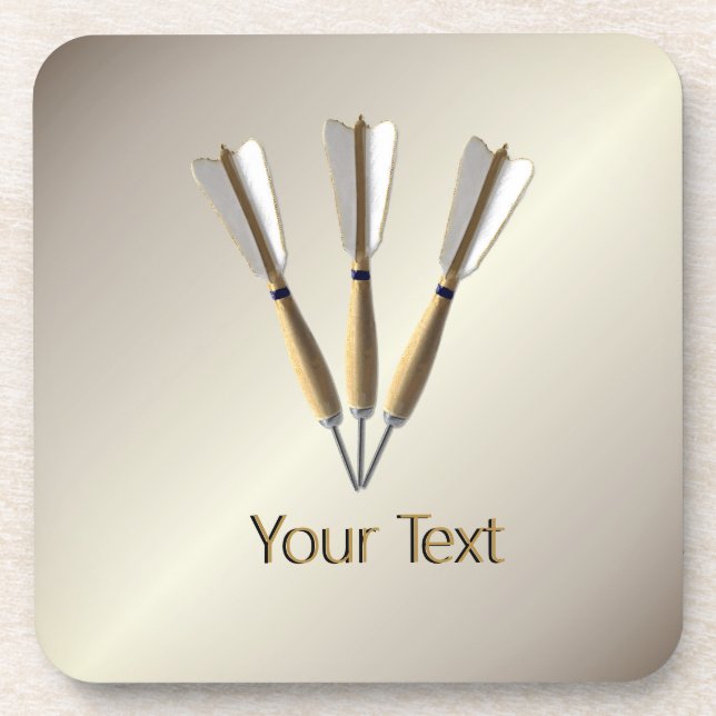 Monogram Darts Design Coaster (Front)