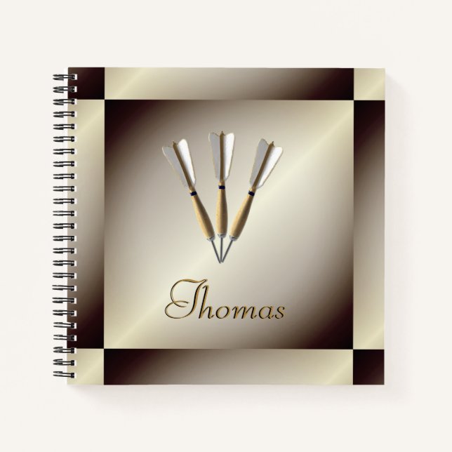 Monogram Darts Design Notebook (Front)